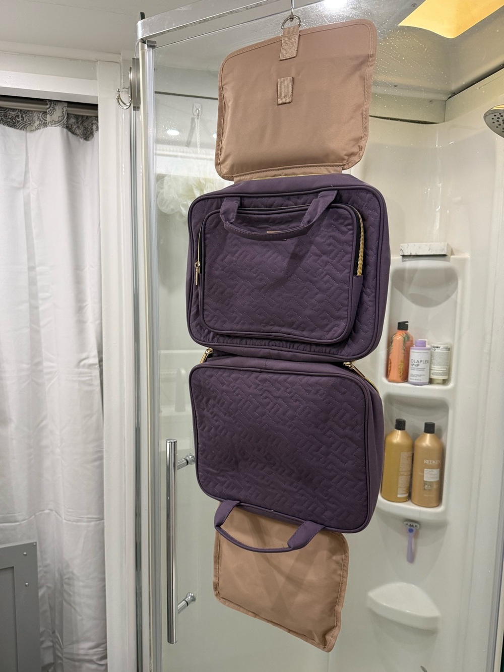 Hanging toiletry bag